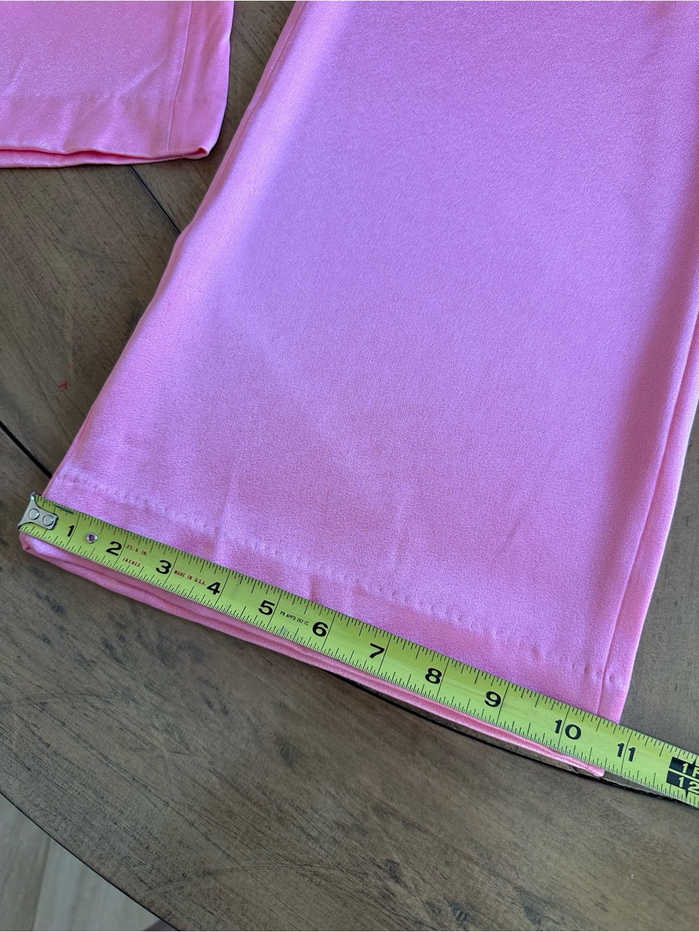 ALTERED Alice & Olivia Deanna High Waisted Bootcut Pants Pink Satin Women Size 2 - Picture 6 of 11